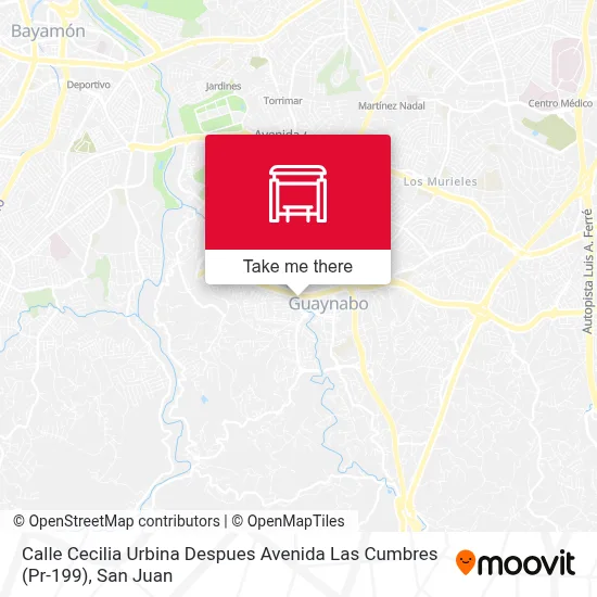 Mapa de Calle Cecilia Urbina Despues Avenida Las Cumbres (Pr-199)