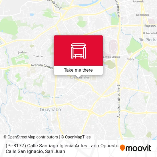 Mapa de (Pr-8177) Calle Santiago Iglesia Antes Lado Opuesto Calle San Ignacio