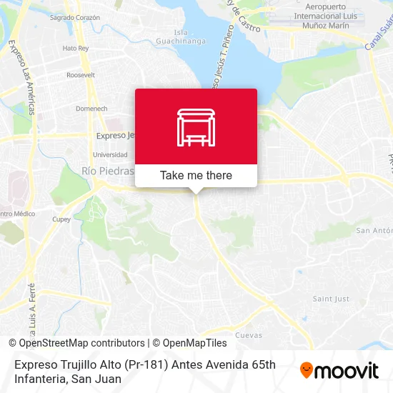 Expreso Trujillo Alto (Pr-181) Antes Avenida 65th Infanteria map