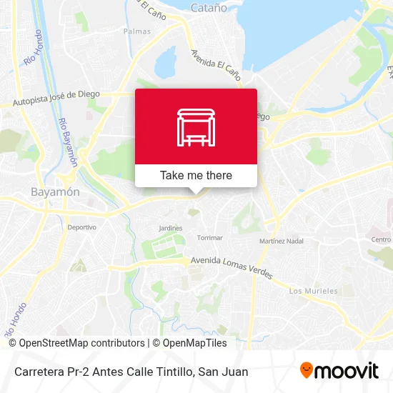 Mapa de Carretera Pr-2 Antes Calle Tintillo