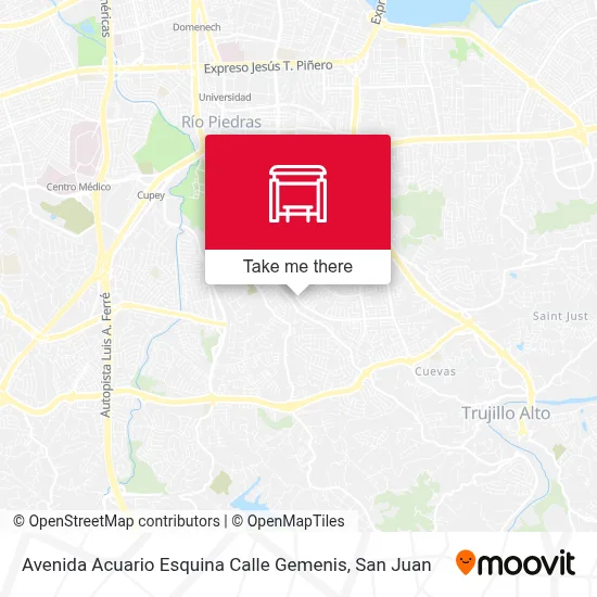 Mapa de Avenida Acuario Esquina Calle Gemenis