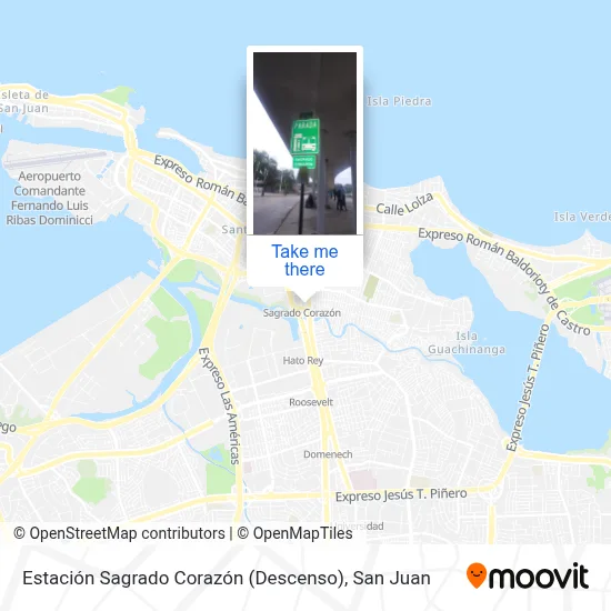 Mapa de Estación Sagrado Corazón (Descenso)