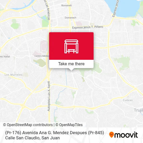 (Pr-176)  Avenida Ana G. Mendez Despues (Pr-845) Calle San Claudio map