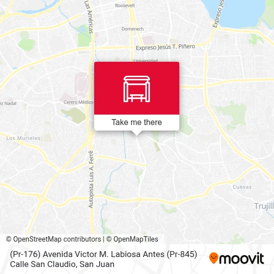 (Pr-176) Avenida Victor M. Labiosa Antes (Pr-845) Calle San Claudio map
