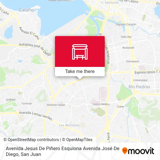 Mapa de Avenida Jesus De Piñero Esquiona Avenida José De Diego