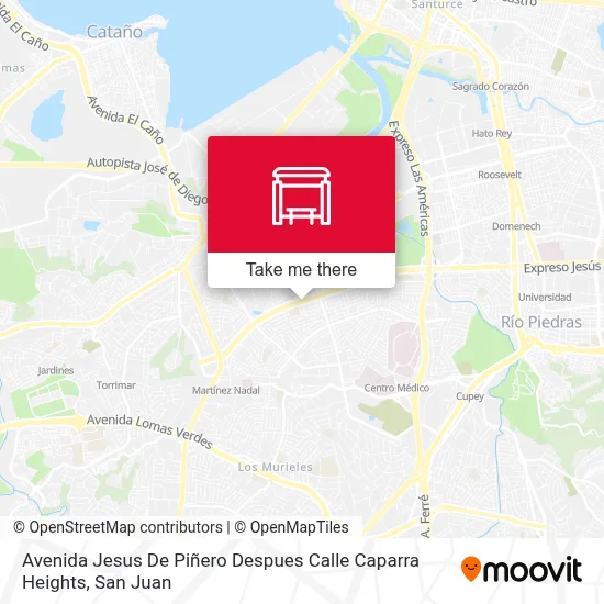 Avenida Jesus De Piñero Despues Calle Caparra Heights map