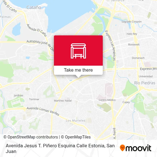 Mapa de Avenida Jesus T. Piñero Esquina Calle Estonia