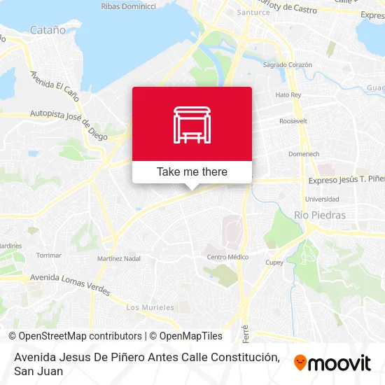 Mapa de Avenida Jesus De Piñero Antes Calle Constitución