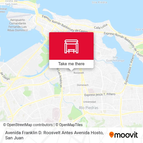 Mapa de Avenida Franklin D. Roosvelt Antes Avenida Hosto