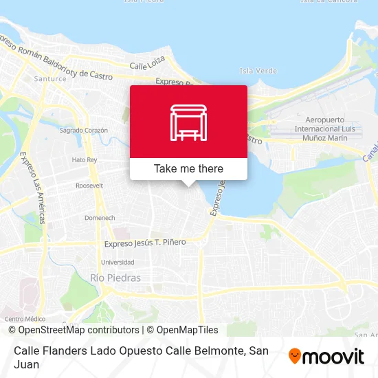 Mapa de Calle Flanders Lado Opuesto Calle Belmonte