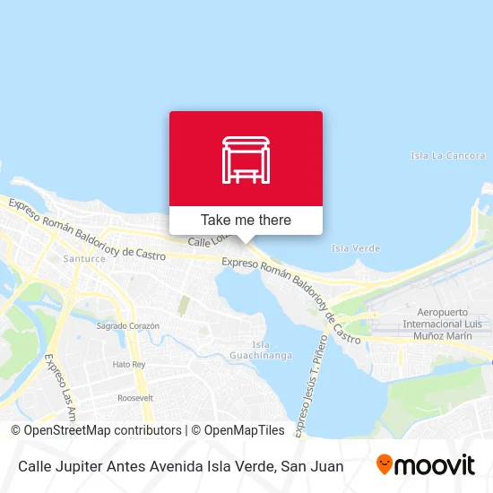 Mapa de Calle Jupiter Antes Avenida Isla Verde