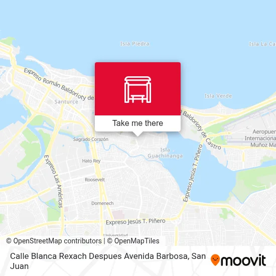 Mapa de Calle Blanca Rexach Despues Avenida Barbosa