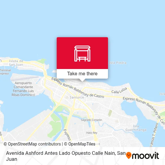 Avenida Ashford Antes Lado Opuesto Calle Nain map