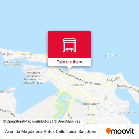 Mapa de Avenida Magdalena Antes Calle Luisa