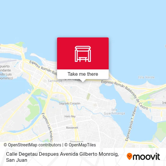 Calle Degetau Despues Avenida Gilberto Monroig map