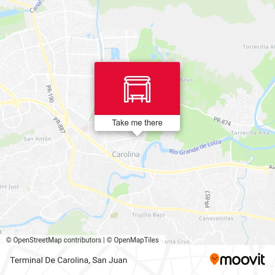 Terminal De Carolina map