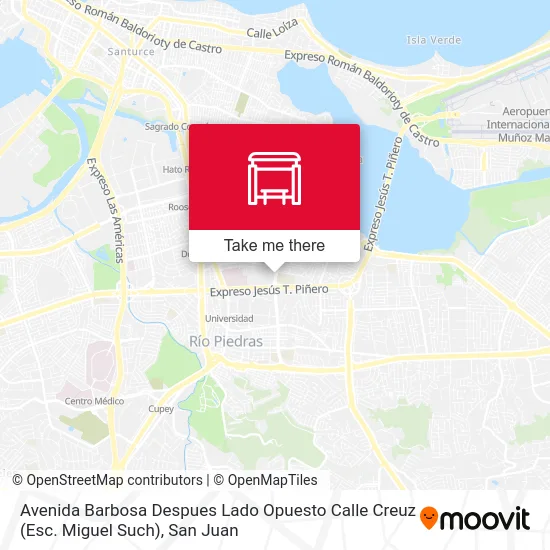 Mapa de Avenida Barbosa Despues Lado Opuesto Calle Creuz (Esc. Miguel Such)