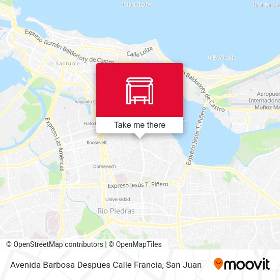 Avenida Barbosa Despues Calle Francia map