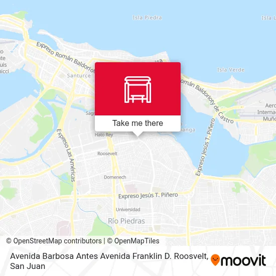 Mapa de Avenida Barbosa Antes Avenida Franklin D. Roosvelt