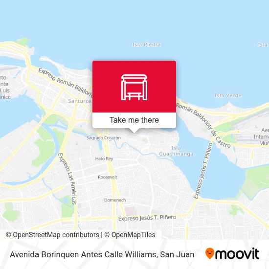 Mapa de Avenida Borinquen Antes Calle Williams