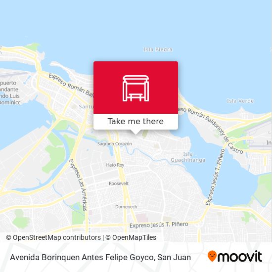 Avenida Borinquen Antes Felipe Goyco map