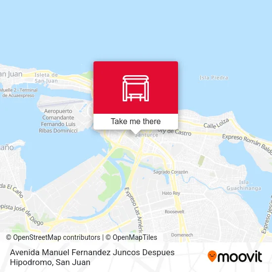 Mapa de Avenida Manuel Fernandez Juncos Despues Hipodromo