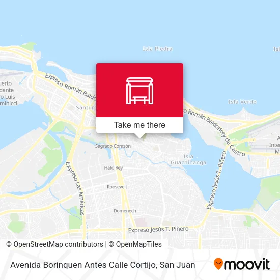 Mapa de Avenida Borinquen Antes Calle Cortijo