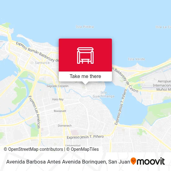Mapa de Avenida Barbosa Antes Avenida Borinquen