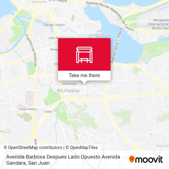 Mapa de Avenida Barbosa Despues Lado Opuesto Avenida Gandara