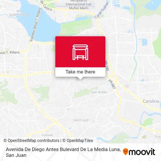 Mapa de Avenida De Diego Antes Bulevard De La Media Luna
