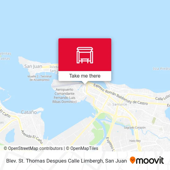 Blev. St. Thomas Despues Calle Limbergh map