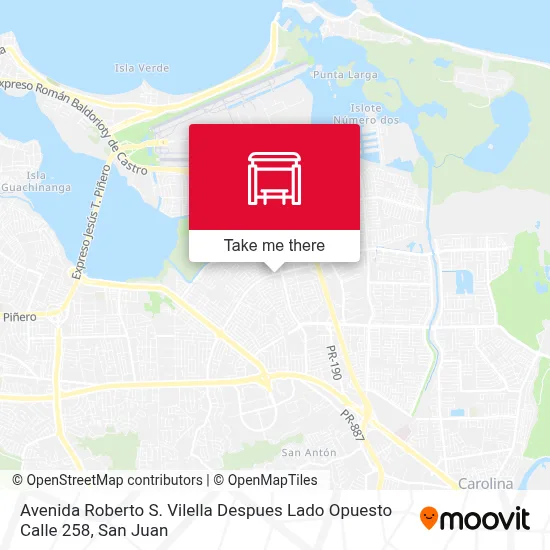 Mapa de Avenida Roberto S. Vilella Despues Lado Opuesto Calle 258