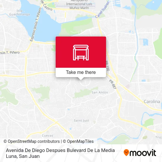Mapa de Avenida De Diego Despues Bulevard De La Media Luna