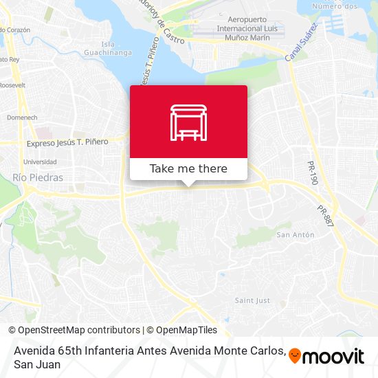 Mapa de Avenida 65th Infanteria Antes Avenida Monte Carlos