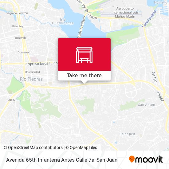 Avenida 65th Infanteria Antes Calle 7a map