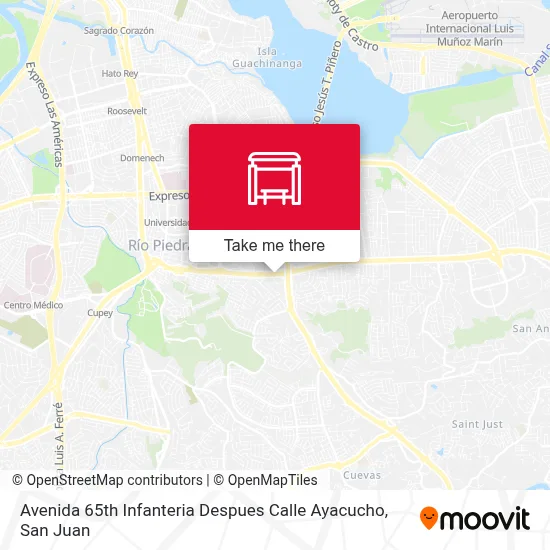 Mapa de Avenida 65th Infanteria Despues Calle Ayacucho