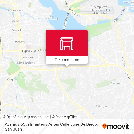 Mapa de Avenida 65th Infanteria Antes Calle José De Diego