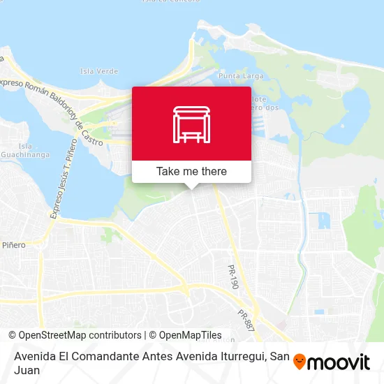 Mapa de Avenida El Comandante Antes Avenida Iturregui