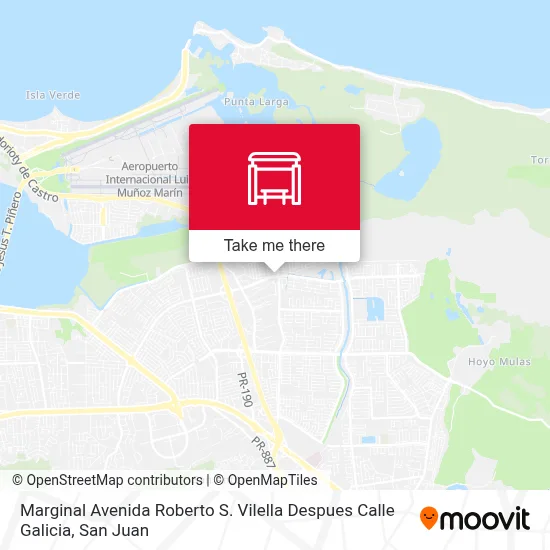 Mapa de Marginal Avenida Roberto S. Vilella Despues Calle Galicia