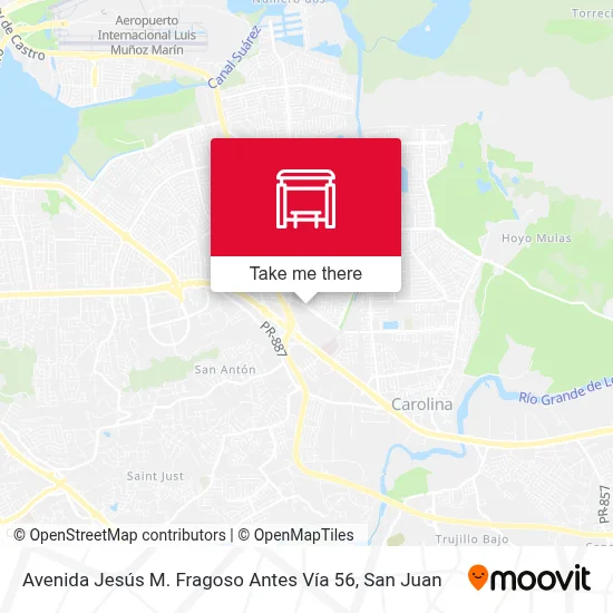 Mapa de Avenida Jesús M. Fragoso Antes Vía 56