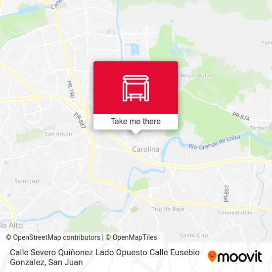 Mapa de Calle Severo Quiñonez Lado Opuesto Calle Eusebio Gonzalez