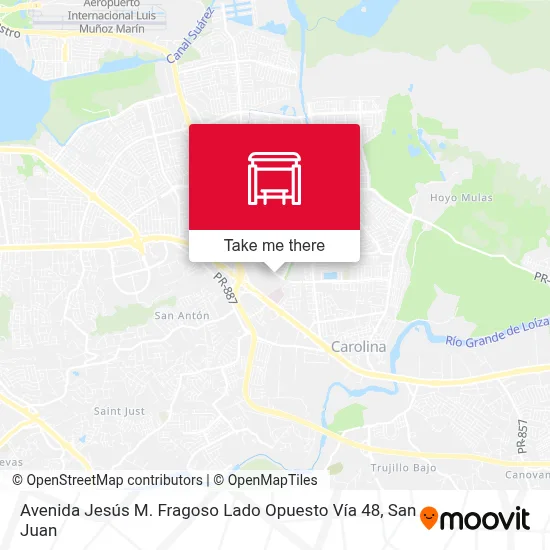 Mapa de Avenida Jesús M. Fragoso Lado Opuesto Vía 48