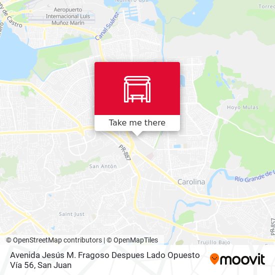 Avenida Jesús M. Fragoso Despues Lado Opuesto Vía 56 map