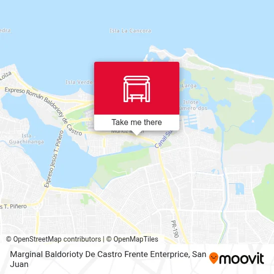 Marginal Baldorioty De Castro Frente Enterprice map