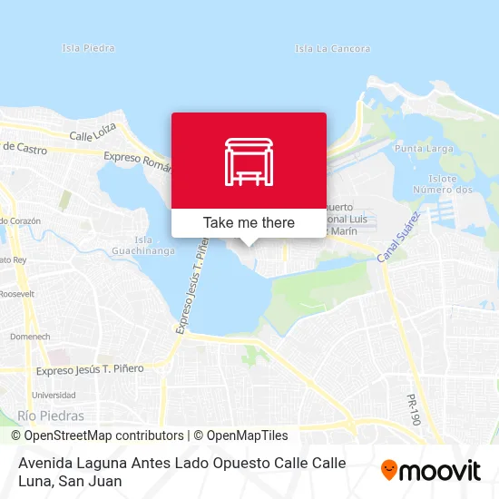 Mapa de Avenida Laguna Antes Lado Opuesto Calle Calle Luna