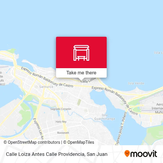 Mapa de Calle Loiza Antes Calle Providencia