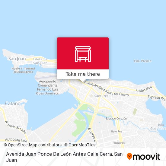 Mapa de Avenida Juan Ponce De León Antes Calle Cerra