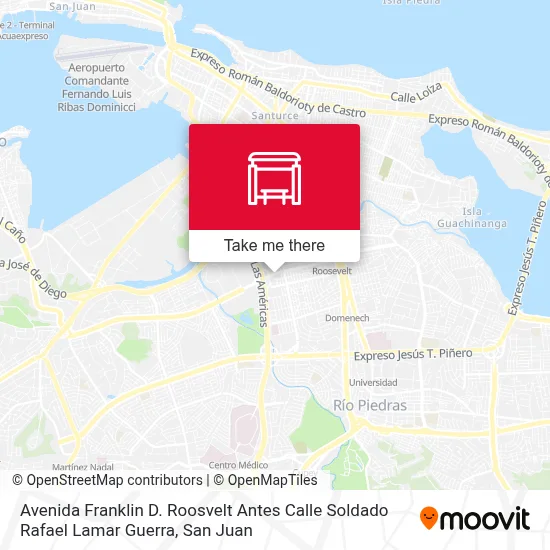 Avenida Franklin D. Roosvelt Antes Calle Soldado Rafael Lamar Guerra map