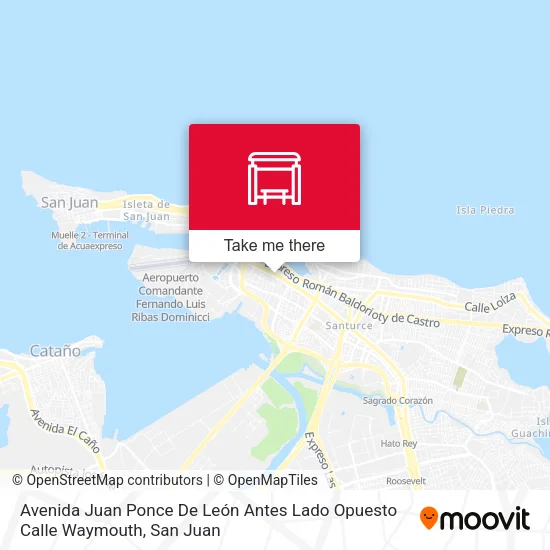 Avenida Juan Ponce De León Antes Lado Opuesto Calle Waymouth map
