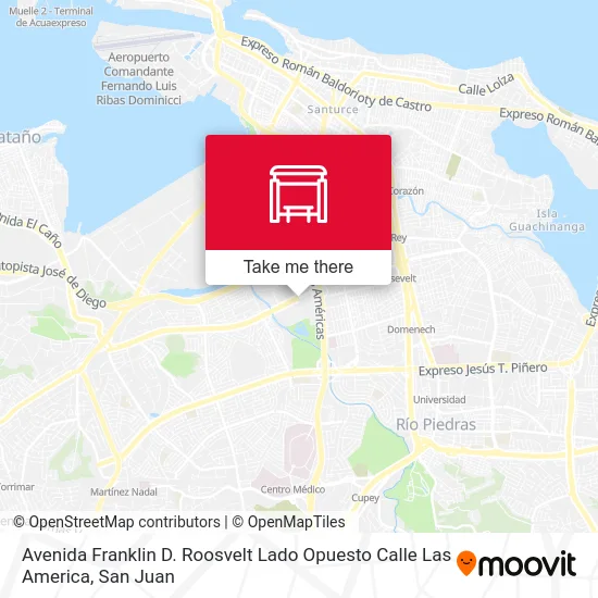 Mapa de Avenida Franklin D. Roosvelt Lado Opuesto Calle Las America